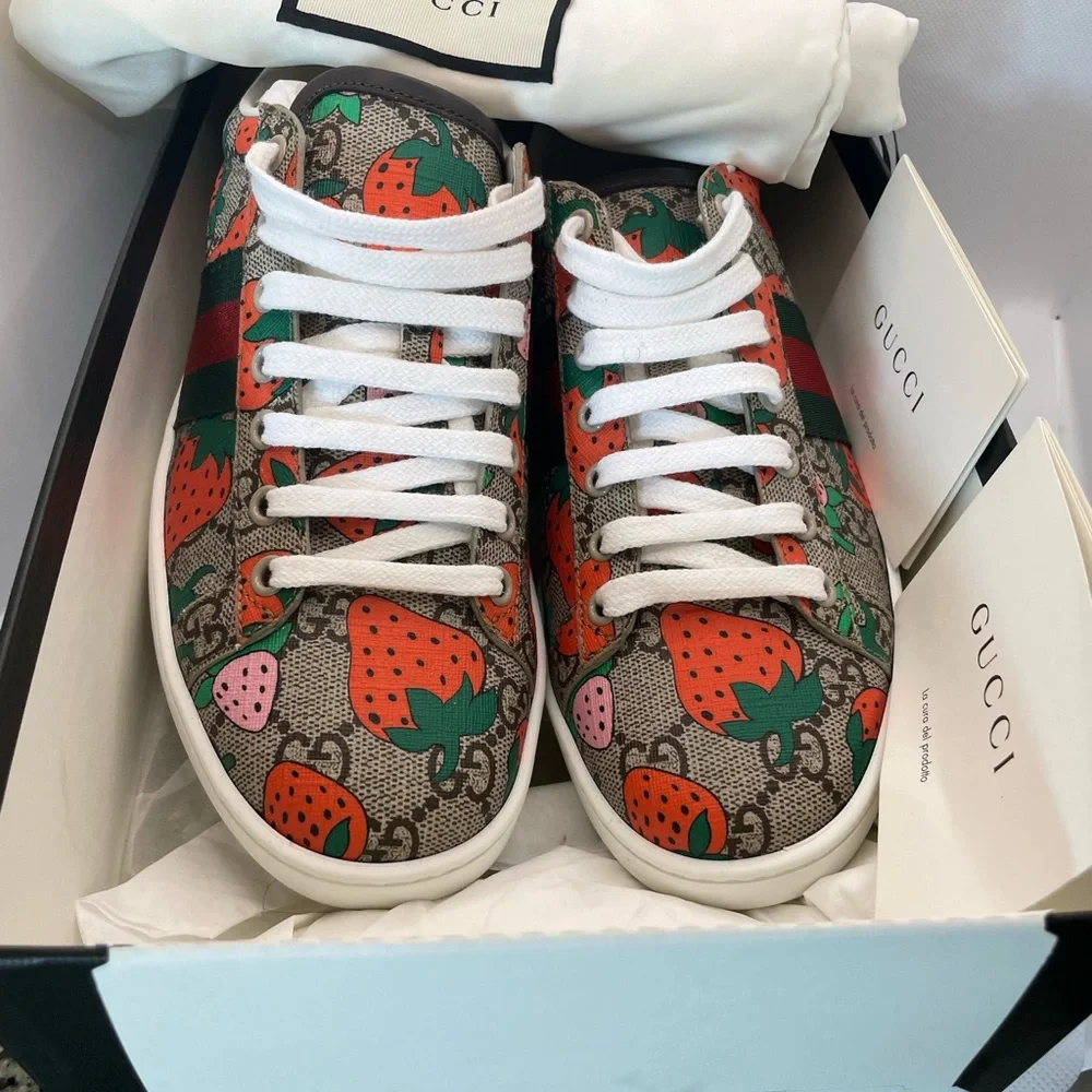 Authentic Gucci Strawberry Sneakers - Picture 8 of 8